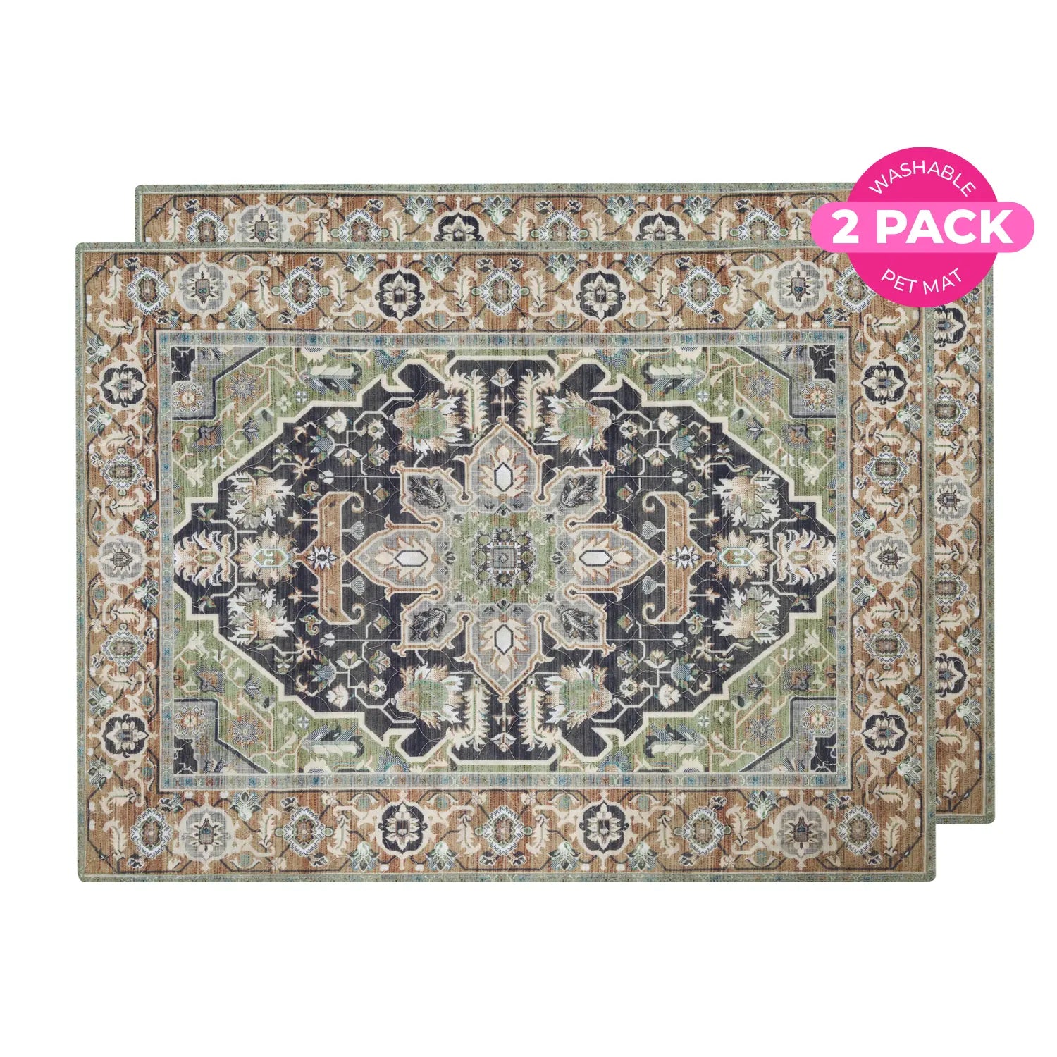 Lovewag Pets Washable Dog Pads - Set of 2, Eco-Friendly and Leak-Proof, Available in Multiple Designs: Sage Forest, Marmalade Sunshine, Moonlit Night, Rustic Terracotta, Sizes: 16" x 24", 36" x 48", and 28" x 41