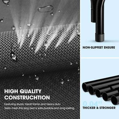 【Tiktokshopstockup】 VALUXE Elevated Dog Bed for Large Dogs, Cooling Pet Cot with Breathable Mesh & Durable Frame, Easy to Clean Raised Pet Mats for Indoor & Outdoor Home Summervibes Petlovers Outdoorfun