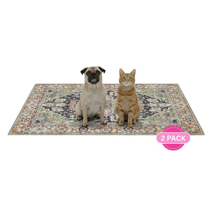 Lovewag Pets Washable Dog Pads - Set of 2, Eco-Friendly and Leak-Proof, Available in Multiple Designs: Sage Forest, Marmalade Sunshine, Moonlit Night, Rustic Terracotta, Sizes: 16" x 24", 36" x 48", and 28" x 41