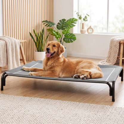 【Tiktokshopstockup】 VALUXE Elevated Dog Bed for Large Dogs, Cooling Pet Cot with Breathable Mesh & Durable Frame, Easy to Clean Raised Pet Mats for Indoor & Outdoor Home Summervibes Petlovers Outdoorfun