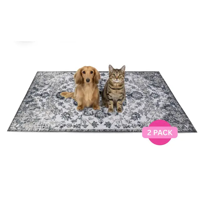 Lovewag Pets Washable Dog Pads - Set of 2, Eco-Friendly and Leak-Proof, Available in Multiple Designs: Sage Forest, Marmalade Sunshine, Moonlit Night, Rustic Terracotta, Sizes: 16" x 24", 36" x 48", and 28" x 41