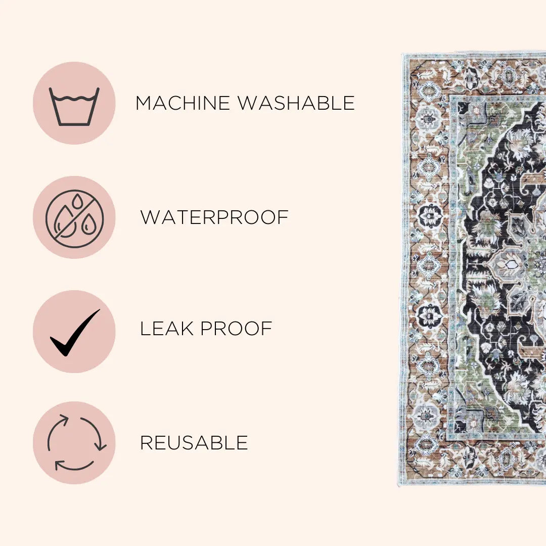 Lovewag Pets Washable Dog Pads - Set of 2, Eco-Friendly and Leak-Proof, Available in Multiple Designs: Sage Forest, Marmalade Sunshine, Moonlit Night, Rustic Terracotta, Sizes: 16" x 24", 36" x 48", and 28" x 41