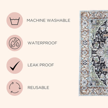 Lovewag Pets Washable Dog Pads - Set of 2, Eco-Friendly and Leak-Proof, Available in Multiple Designs: Sage Forest, Marmalade Sunshine, Moonlit Night, Rustic Terracotta, Sizes: 16" x 24", 36" x 48", and 28" x 41