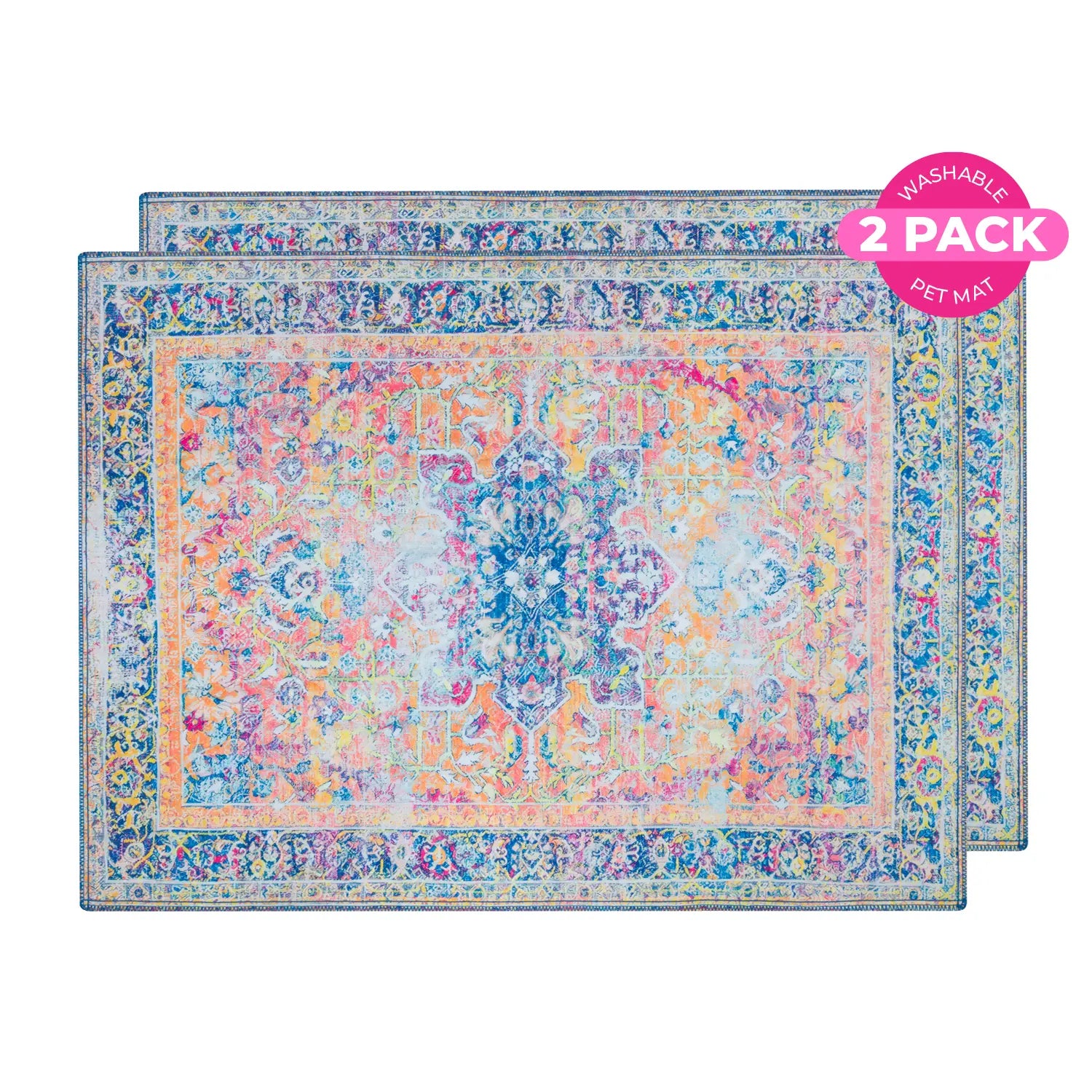 Lovewag Pets Washable Dog Pads - Set of 2, Eco-Friendly and Leak-Proof, Available in Multiple Designs: Sage Forest, Marmalade Sunshine, Moonlit Night, Rustic Terracotta, Sizes: 16" x 24", 36" x 48", and 28" x 41