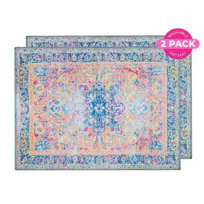 Lovewag Pets Washable Dog Pads - Set of 2, Eco-Friendly and Leak-Proof, Available in Multiple Designs: Sage Forest, Marmalade Sunshine, Moonlit Night, Rustic Terracotta, Sizes: 16" x 24", 36" x 48", and 28" x 41