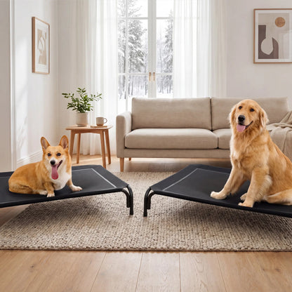 【Tiktokshopstockup】 VALUXE Elevated Dog Bed for Large Dogs, Cooling Pet Cot with Breathable Mesh & Durable Frame, Easy to Clean Raised Pet Mats for Indoor & Outdoor Home Summervibes Petlovers Outdoorfun